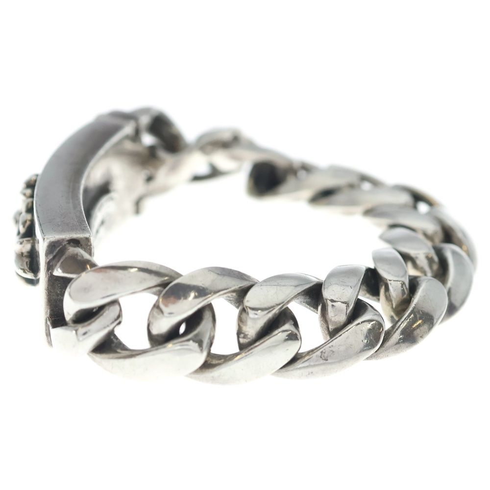 Chrome Hearts ID Floral Crs Cross ID Classic Link Bracelet Silver — view 4