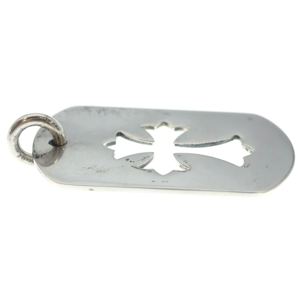 Chrome Hearts D Tag Lrg CO Crs Cutout Cross Dog Tag Large Pendant Top Silver — view 4