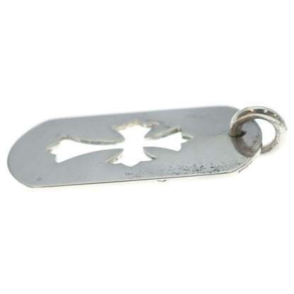 Chrome Hearts D Tag Lrg CO Crs Cutout Cross Dog Tag Large Pendant Top Silver — view 3