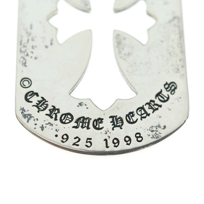 Chrome Hearts D Tag Lrg CO Crs Cutout Cross Dog Tag Large Pendant Top Silver — view 5