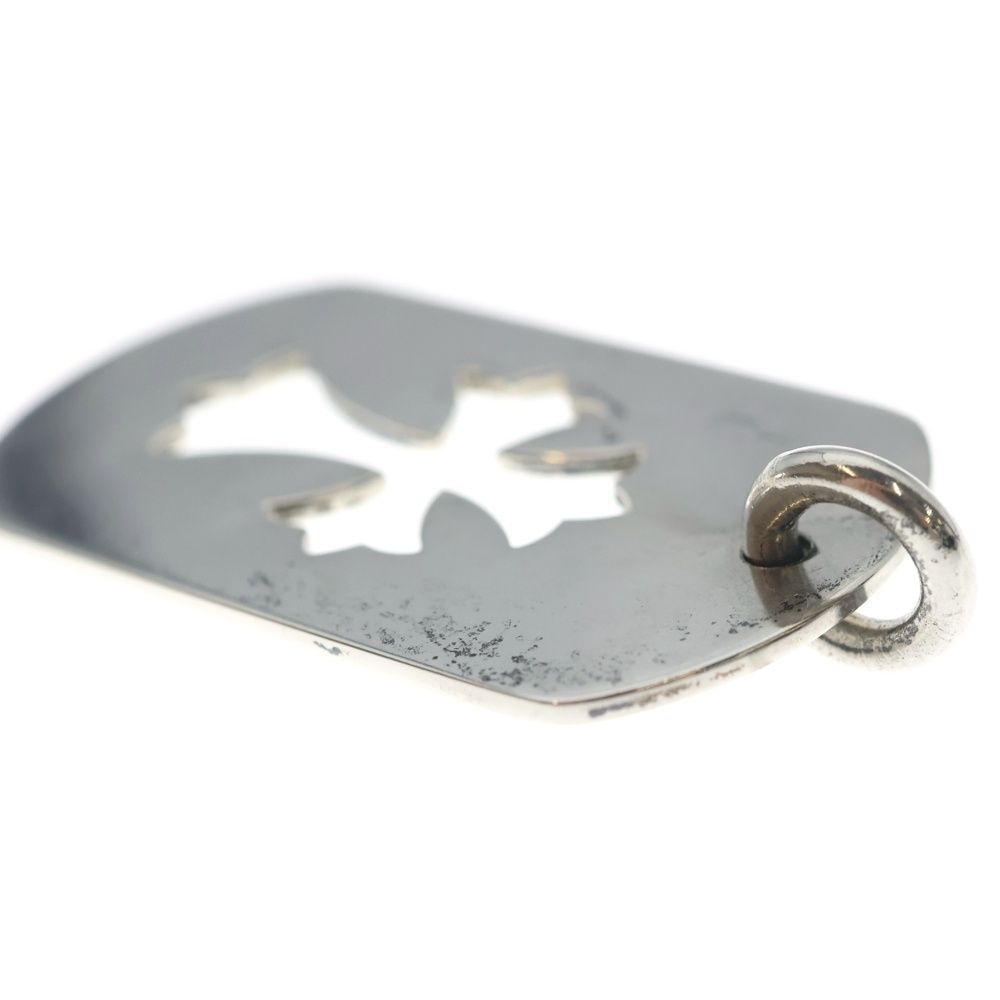 Chrome Hearts D Tag Lrg CO Crs Cutout Cross Dog Tag Large Pendant Top Silver — view 6