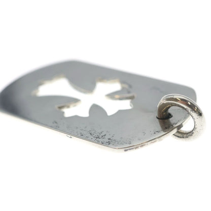 Chrome Hearts D Tag Lrg CO Crs Cutout Cross Dog Tag Large Pendant Top Silver — view 6