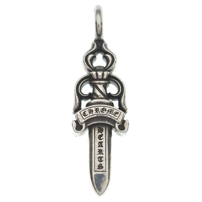 Chrome Hearts Double Dagger Daga Pendant Top Silver