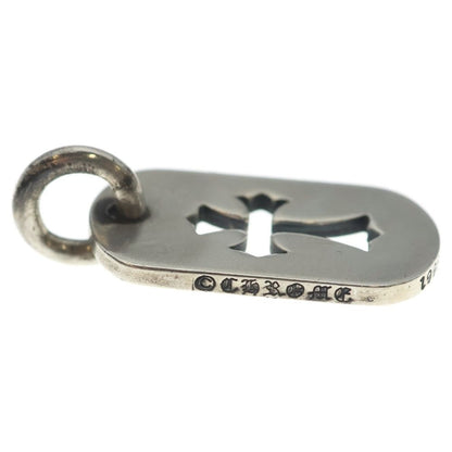 Chrome Hearts D Tag Sml CO Crs Cutout Cross Dog Tag Small Pendant Top Silver — view 4