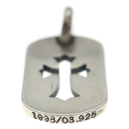 Chrome Hearts D Tag Sml CO Crs Cutout Cross Dog Tag Small Pendant Top Silver — view 5