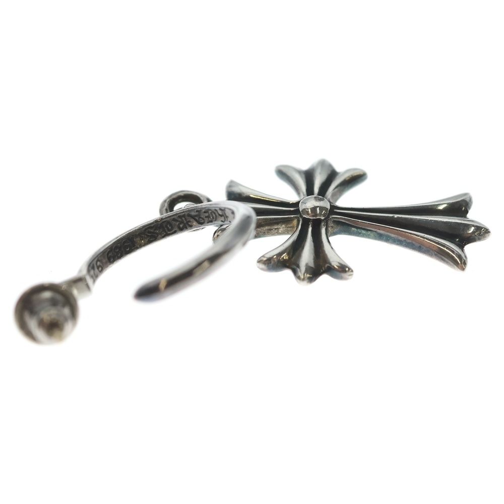 Chrome Hearts Tiny CH Cross Hoop Earrings Silver — view 4