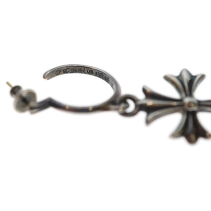 Chrome Hearts Tiny CH Cross Hoop Earrings Silver — view 5