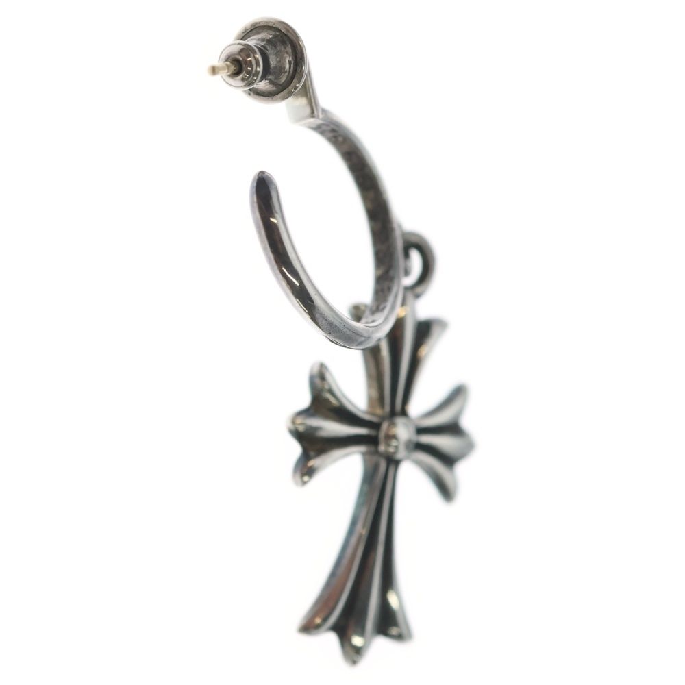 Chrome Hearts Tiny CH Cross Hoop Earrings Silver — view 2