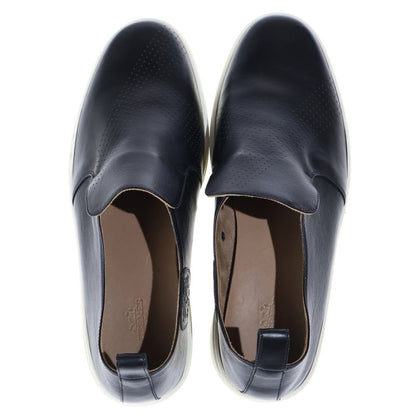 Hermes Perforated Leather Low Cut Sneakers Slip on Black — view 4