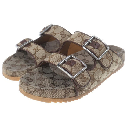 Gucci GG Canvas Strap Slide Sandals Beige — view 2