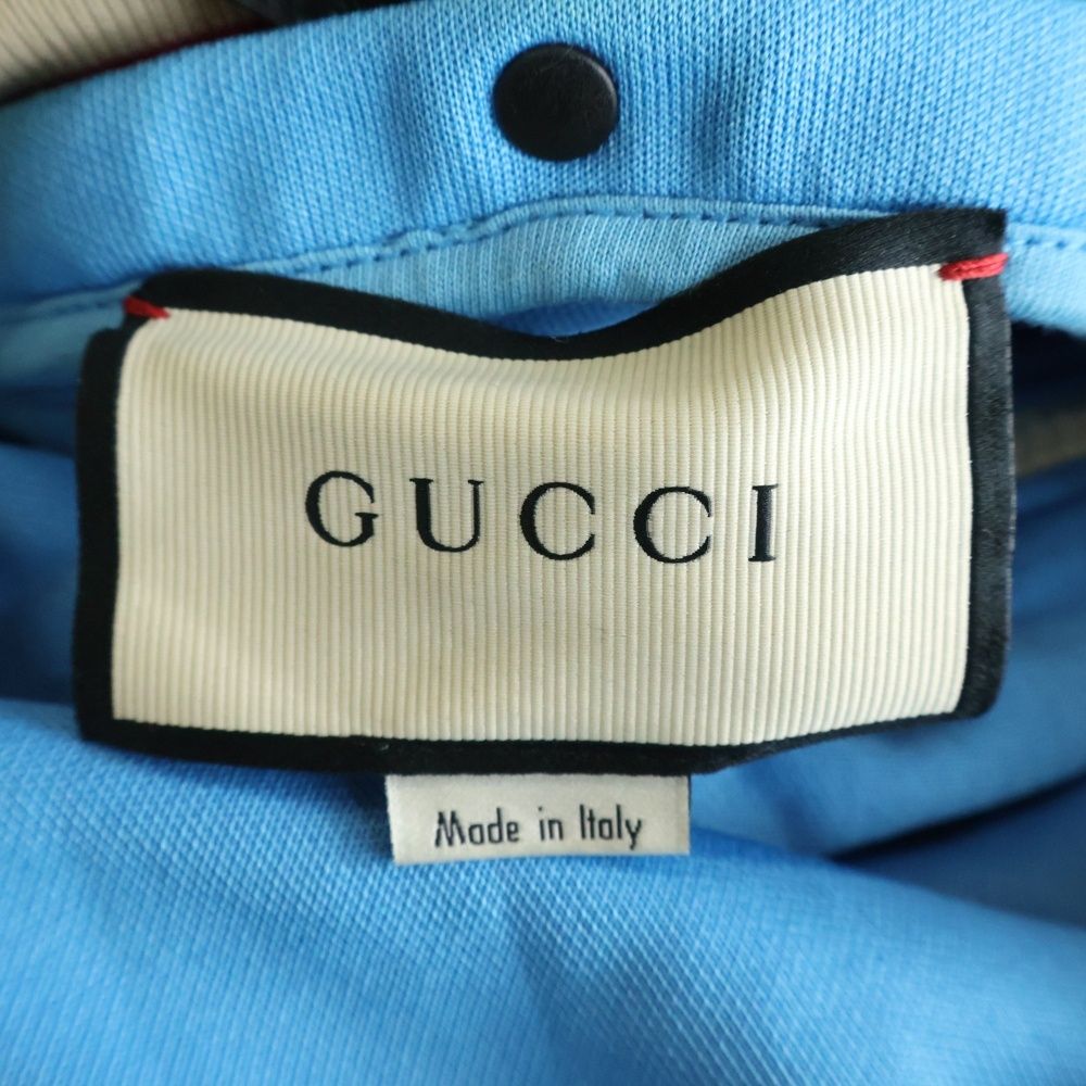 Gucci Logo Line Hooded Technical Jersey Track Jacket Red Blue — view 7