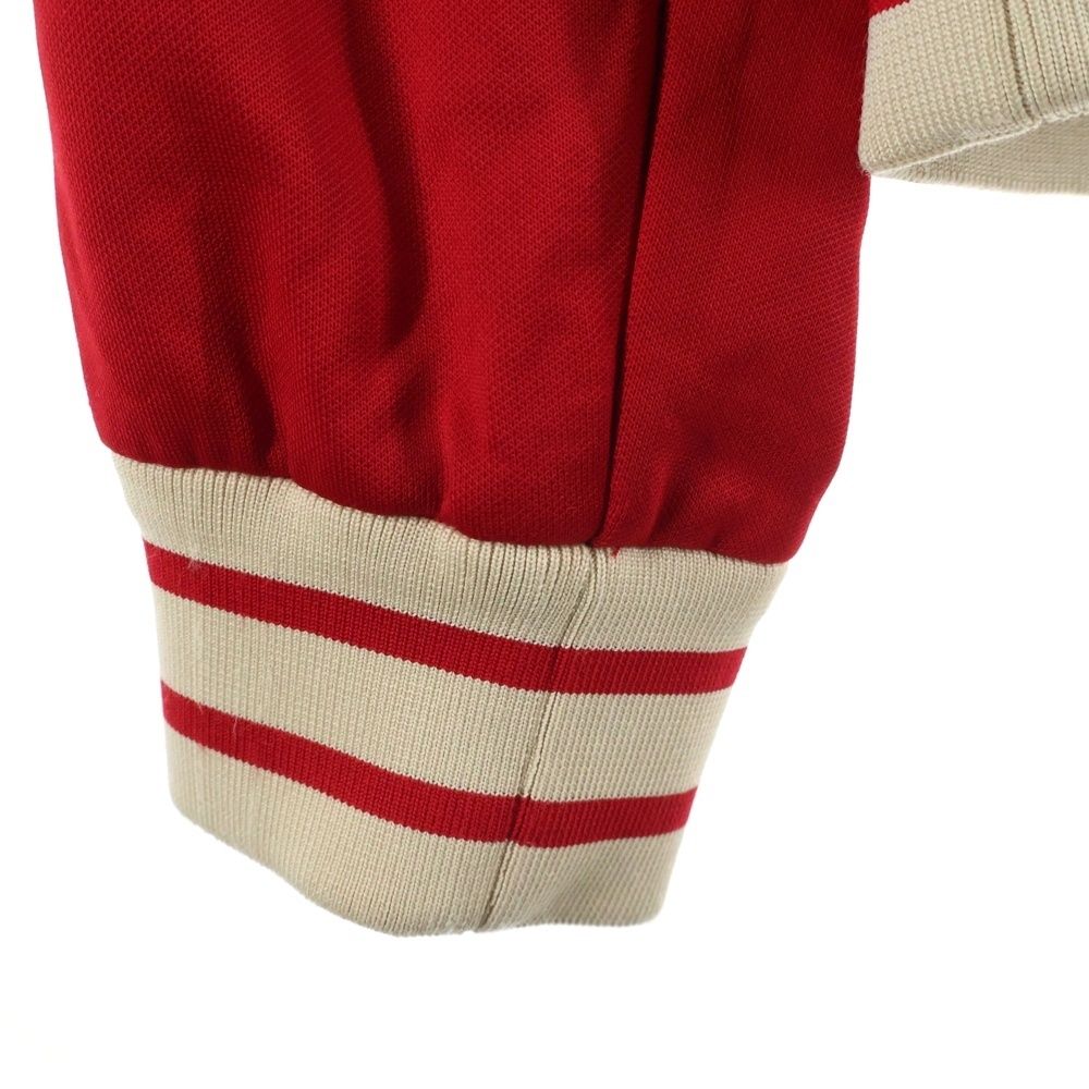 Gucci Logo Line Hooded Technical Jersey Track Jacket Red Blue — view 5