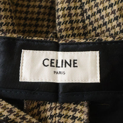 Celine Houndstooth Skate Pants Trousers Brown — view 7