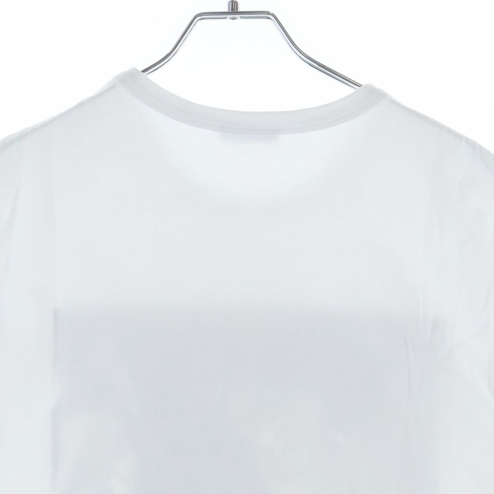 Moncler Shoulder Patch Snow Mountain Print Crew Neck Short Sleeve T-Shirt White — view 4