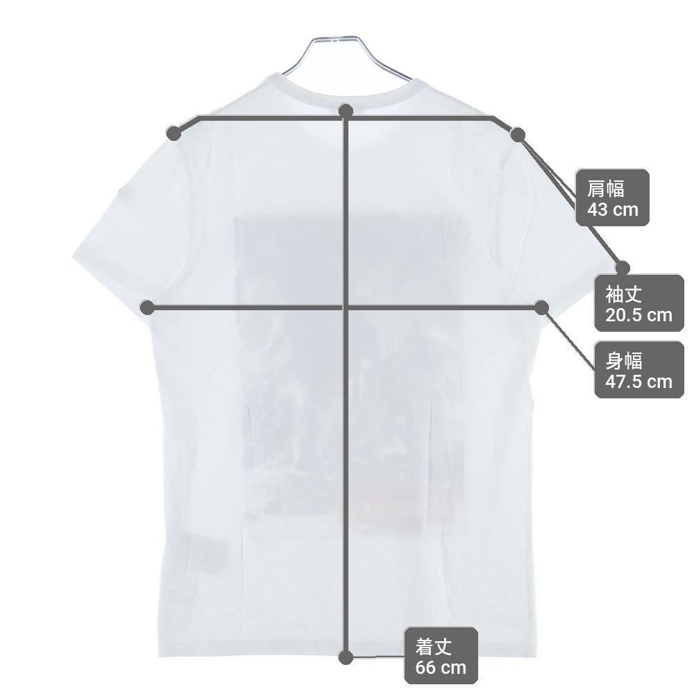 Moncler Shoulder Patch Snow Mountain Print Crew Neck Short Sleeve T-Shirt White — view 9