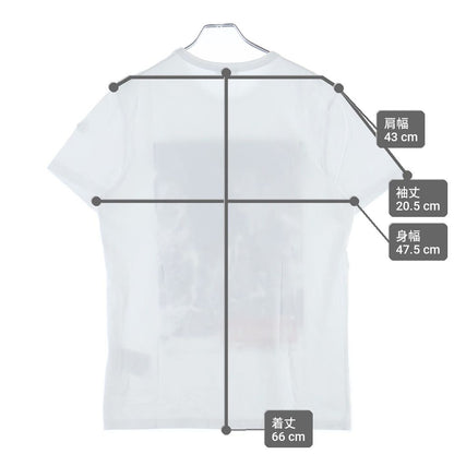 Moncler Shoulder Patch Snow Mountain Print Crew Neck Short Sleeve T-Shirt White — view 9