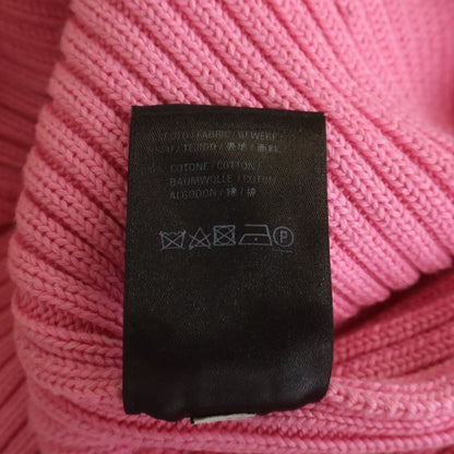 Balenciaga Front Logo Oversize High Neck Long Sleeve Sweater Pink — view 7