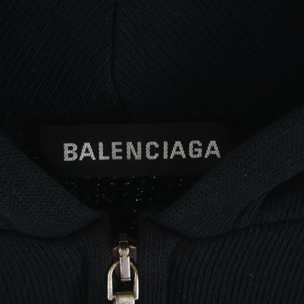 Balenciaga Hunters Zip UP Hoodie Speed Hunter Print Zip Up Sweatshirt Black — view 6
