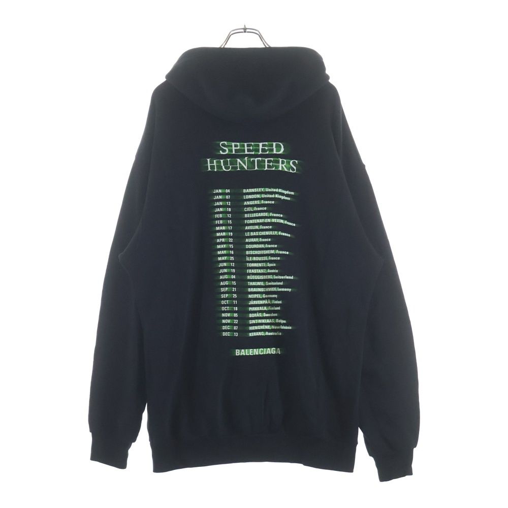 Balenciaga Hunters Zip UP Hoodie Speed Hunter Print Zip Up Sweatshirt Black — view 2