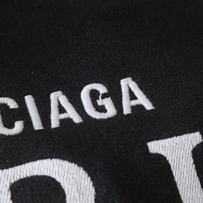 Balenciaga BB Logo Pullover Hoodie Sweatshirt BB Black — view 5