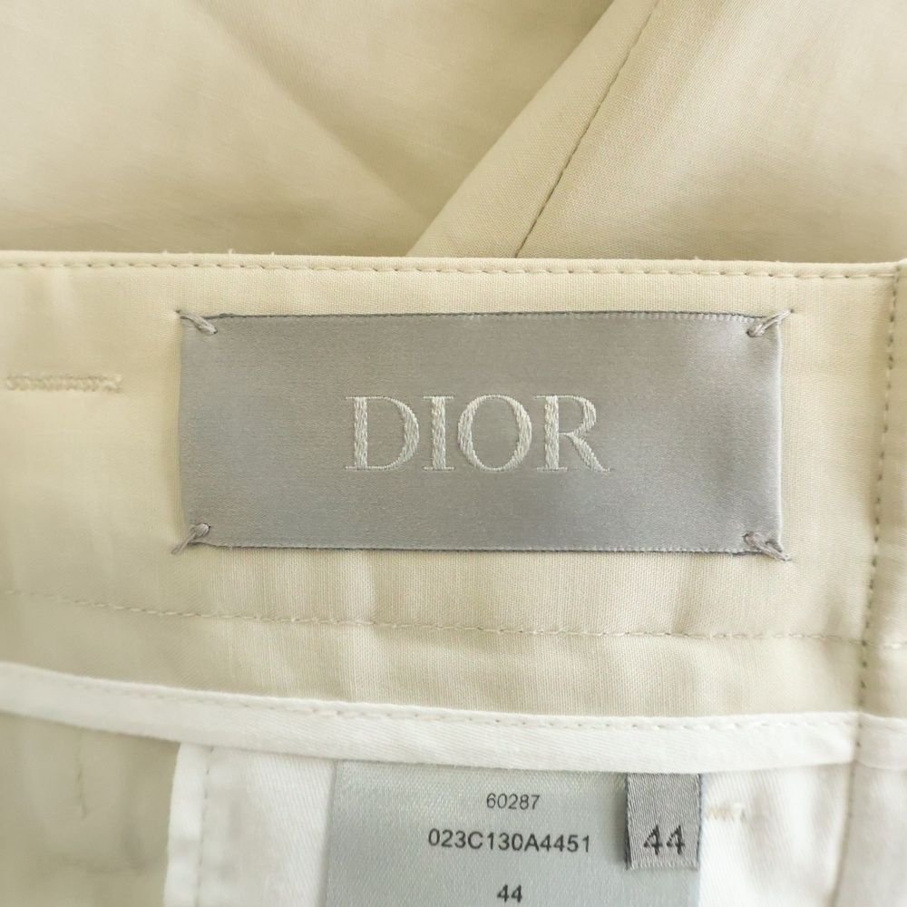 Dior Rollaco Star Buckle Front Tuck Long Pants Beige — view 7