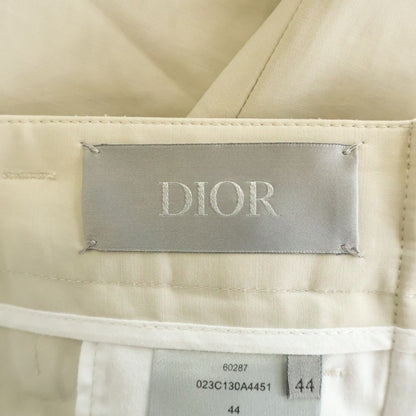 Dior Rollaco Star Buckle Front Tuck Long Pants Beige — view 7