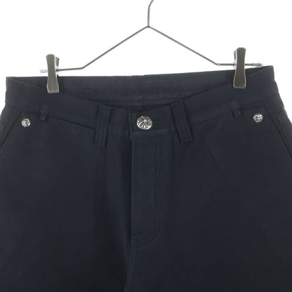 Chrome Hearts Cemetery Cross Leather Patch Cotton Cargo Pants Black — view 3