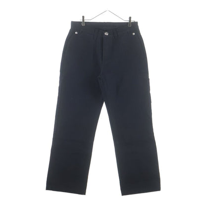 Chrome Hearts Cemetery Cross Leather Patch Cotton Cargo Pants Black