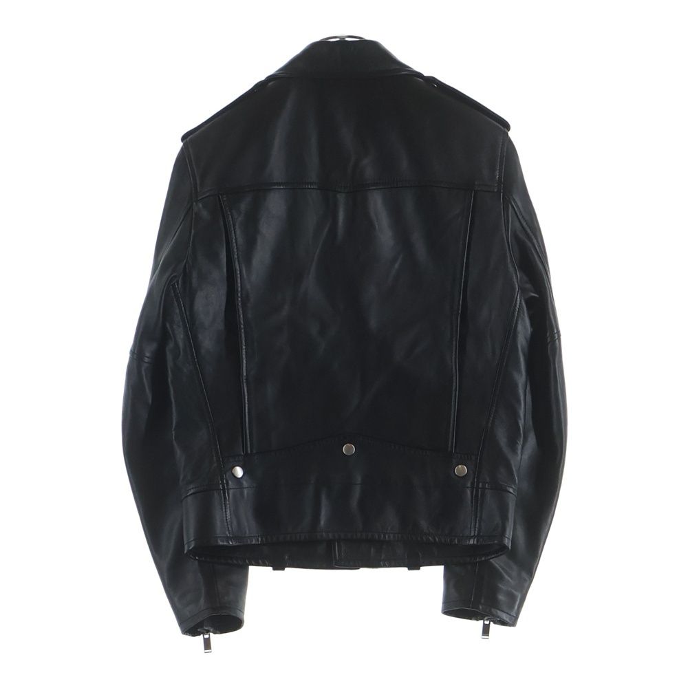 Saint Laurent Paris Classic Motorcycle Leather Rider Jacket Black — view 2