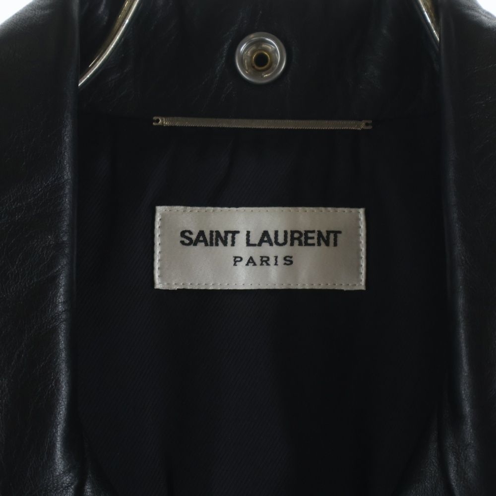 Saint Laurent Paris Classic Motorcycle Leather Rider Jacket Black — view 6