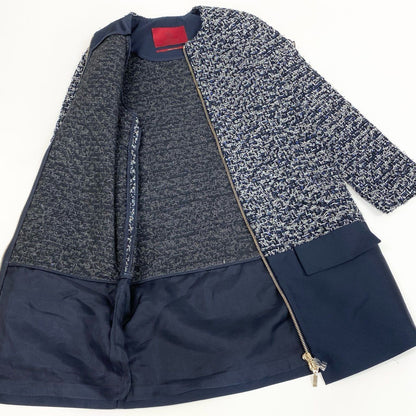 Moncler Laurine Giaccone Tweed Coat Double Zip 0 — view 6
