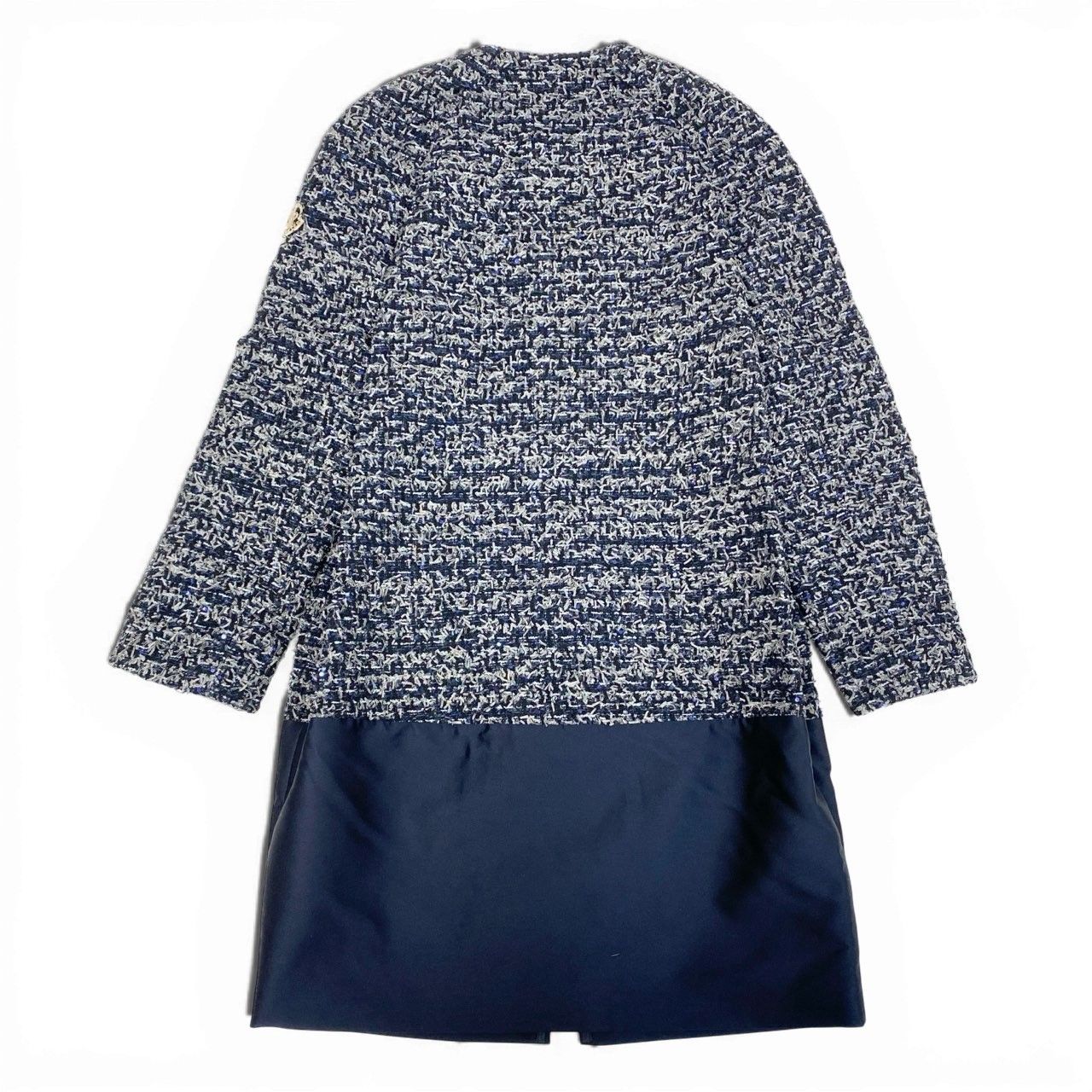 Moncler Laurine Giaccone Tweed Coat Double Zip 0 — view 2