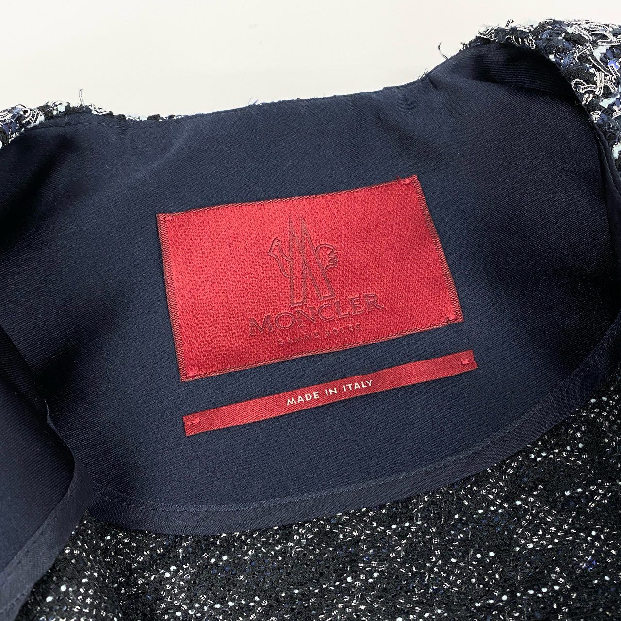 Moncler Laurine Giaccone Tweed Coat Double Zip 0 — view 8