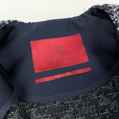 Moncler Laurine Giaccone Tweed Coat Double Zip 0 — view 8