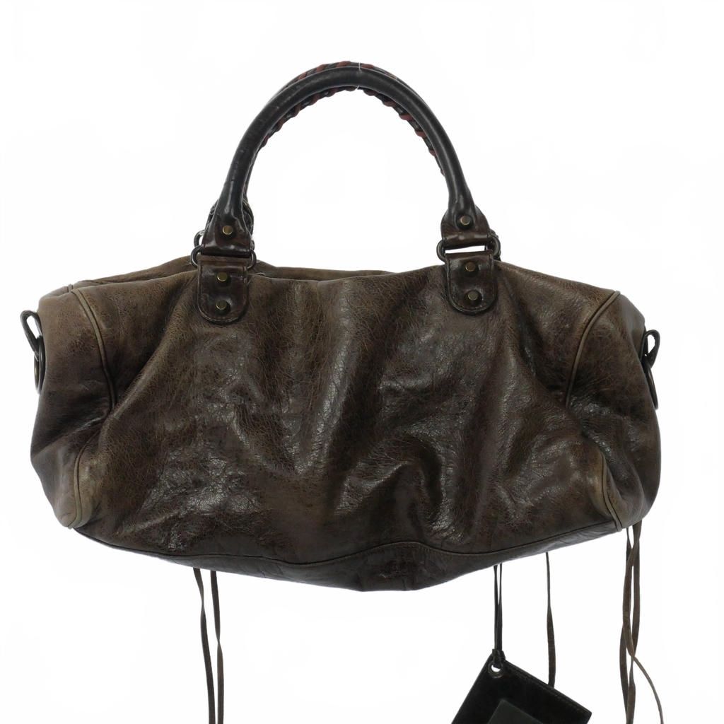 Balenciaga the Twiggy Leather Shoulder Bag Sheepskin Brown — view 4