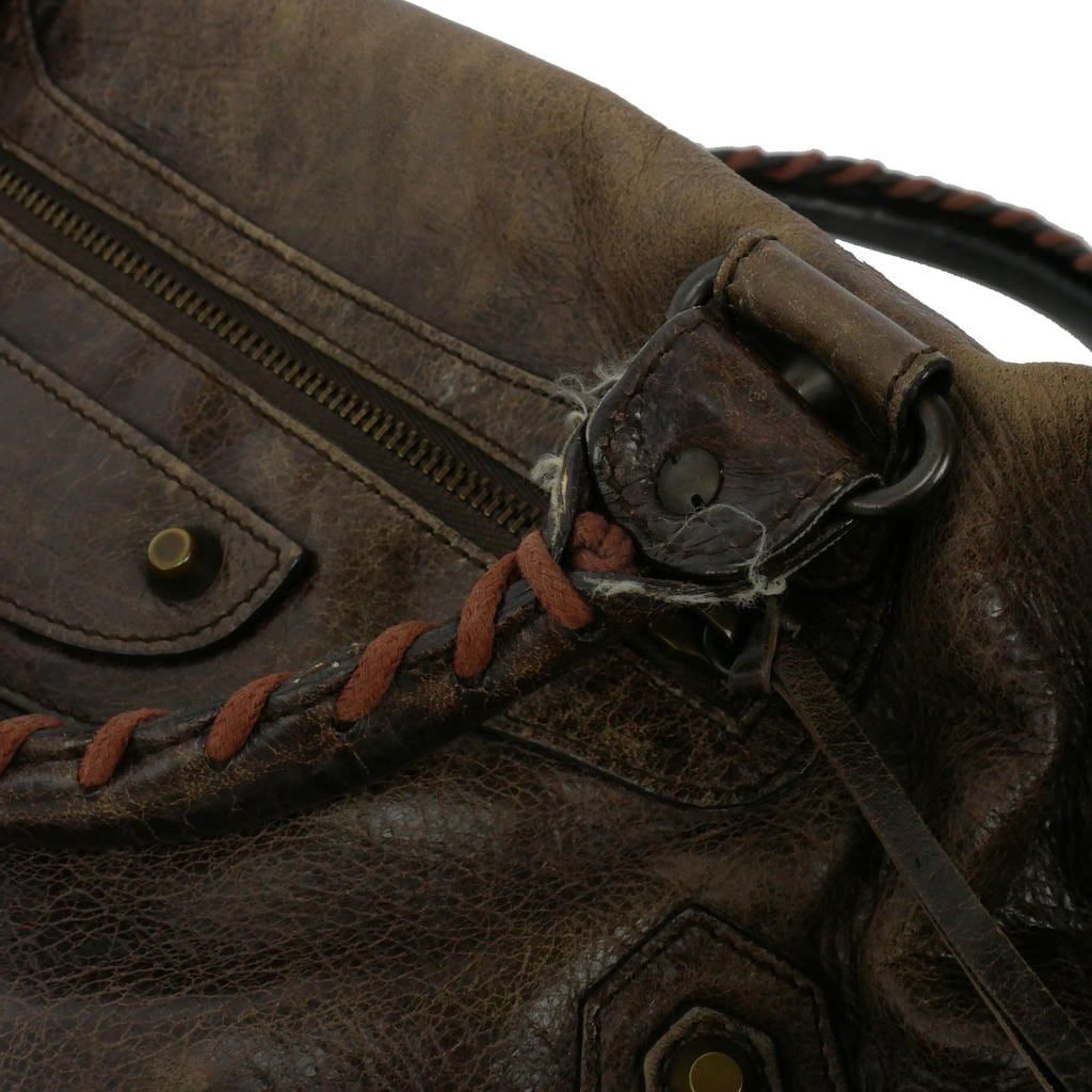 Balenciaga the Twiggy Leather Shoulder Bag Sheepskin Brown — view 6