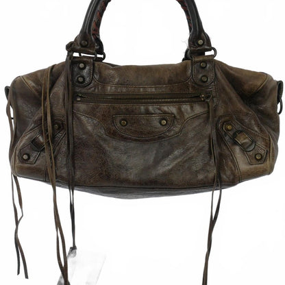 Balenciaga the Twiggy Leather Shoulder Bag Sheepskin Brown — view 3
