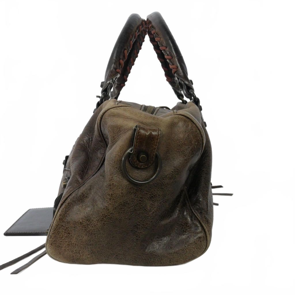 Balenciaga the Twiggy Leather Shoulder Bag Sheepskin Brown — view 7