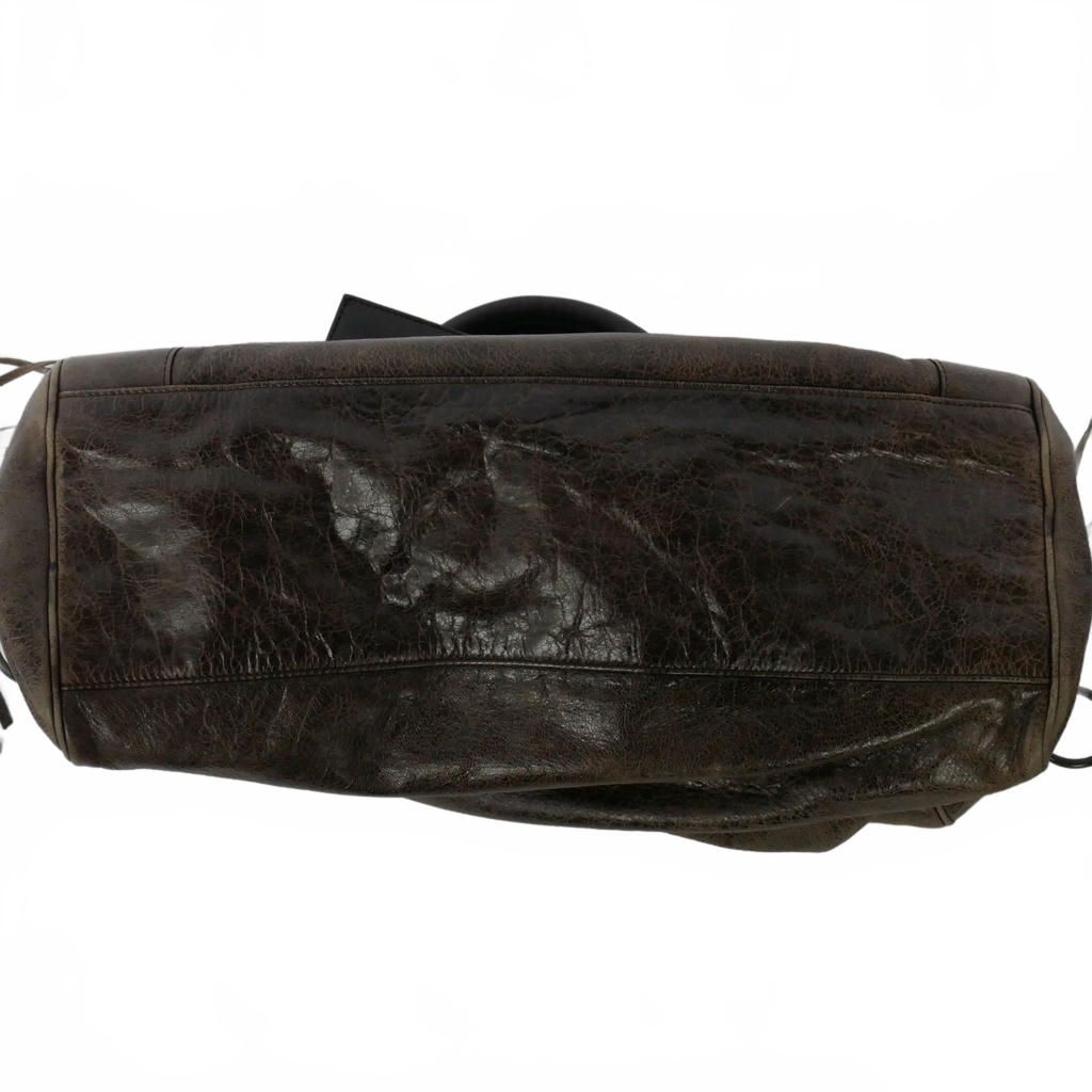 Balenciaga the Twiggy Leather Shoulder Bag Sheepskin Brown — view 5