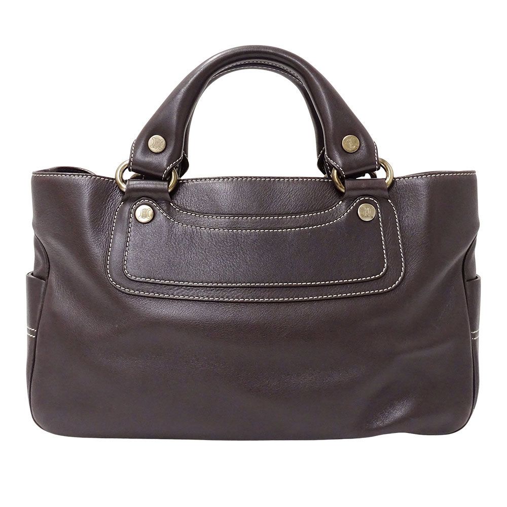 Celine Bag Handbag Leather Boogie Bag Dark Brown Handheld Simple