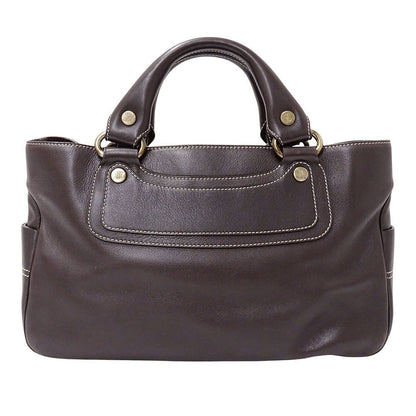 Celine Bag Handbag Leather Boogie Bag Dark Brown Handheld Simple