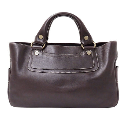 Celine Bag Handbag Leather Boogie Bag Dark Brown Handheld Simple — view 2