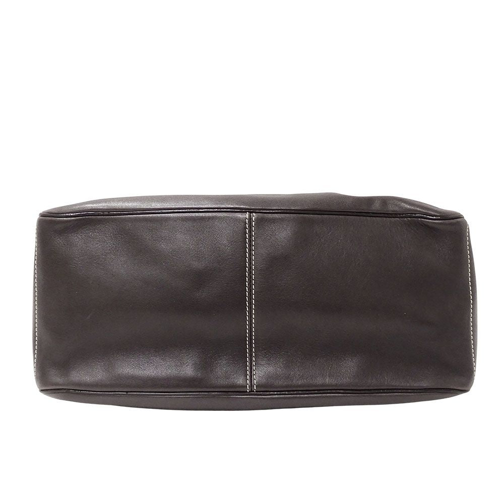 Celine Bag Handbag Leather Boogie Bag Dark Brown Handheld Simple — view 3