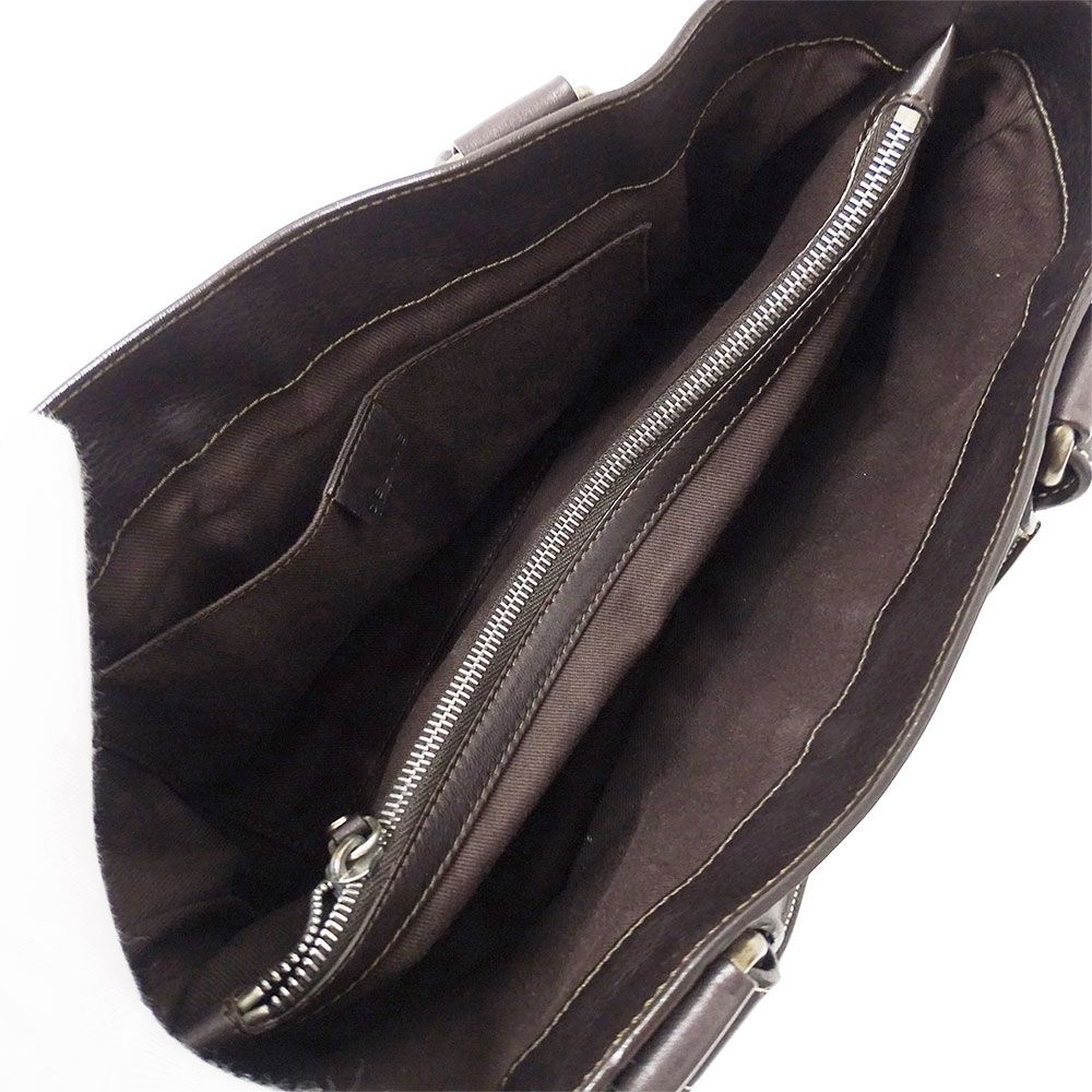 Celine Bag Handbag Leather Boogie Bag Dark Brown Handheld Simple — view 6