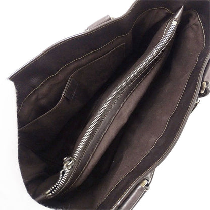 Celine Bag Handbag Leather Boogie Bag Dark Brown Handheld Simple — view 6