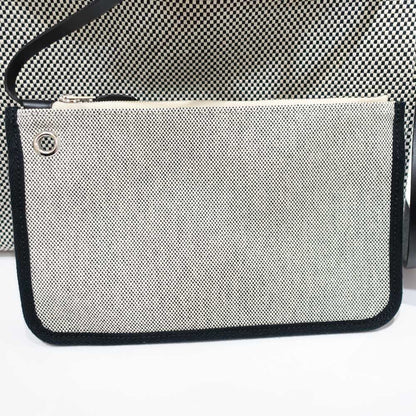 Hermes Herbag Zip PM Handbag Ed Toile GM Vache Hunter Silver — view 8