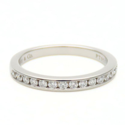 Tiffany & Co Ring Half Eternity Circle Diamond Platinum Channel Setting Female — view 2