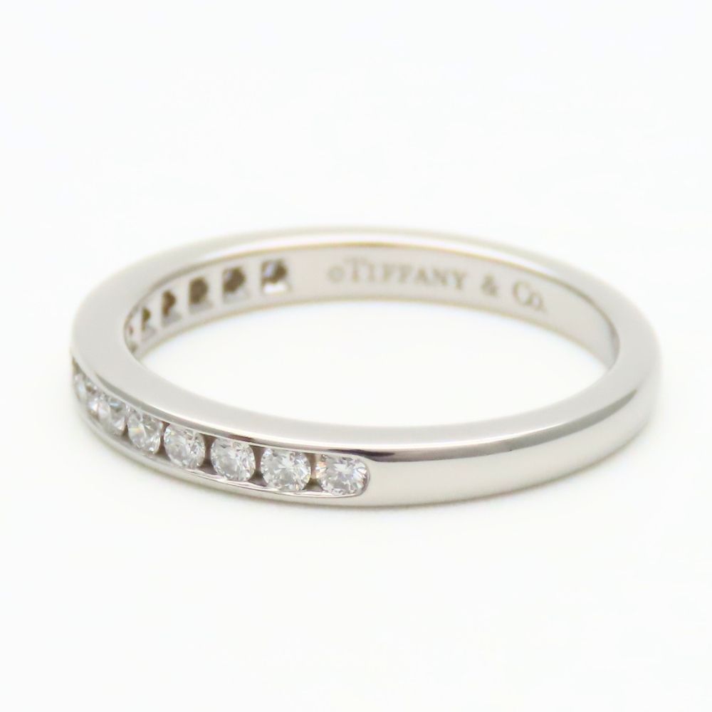 Tiffany & Co Ring Half Eternity Circle Diamond Platinum Channel Setting Female — view 3