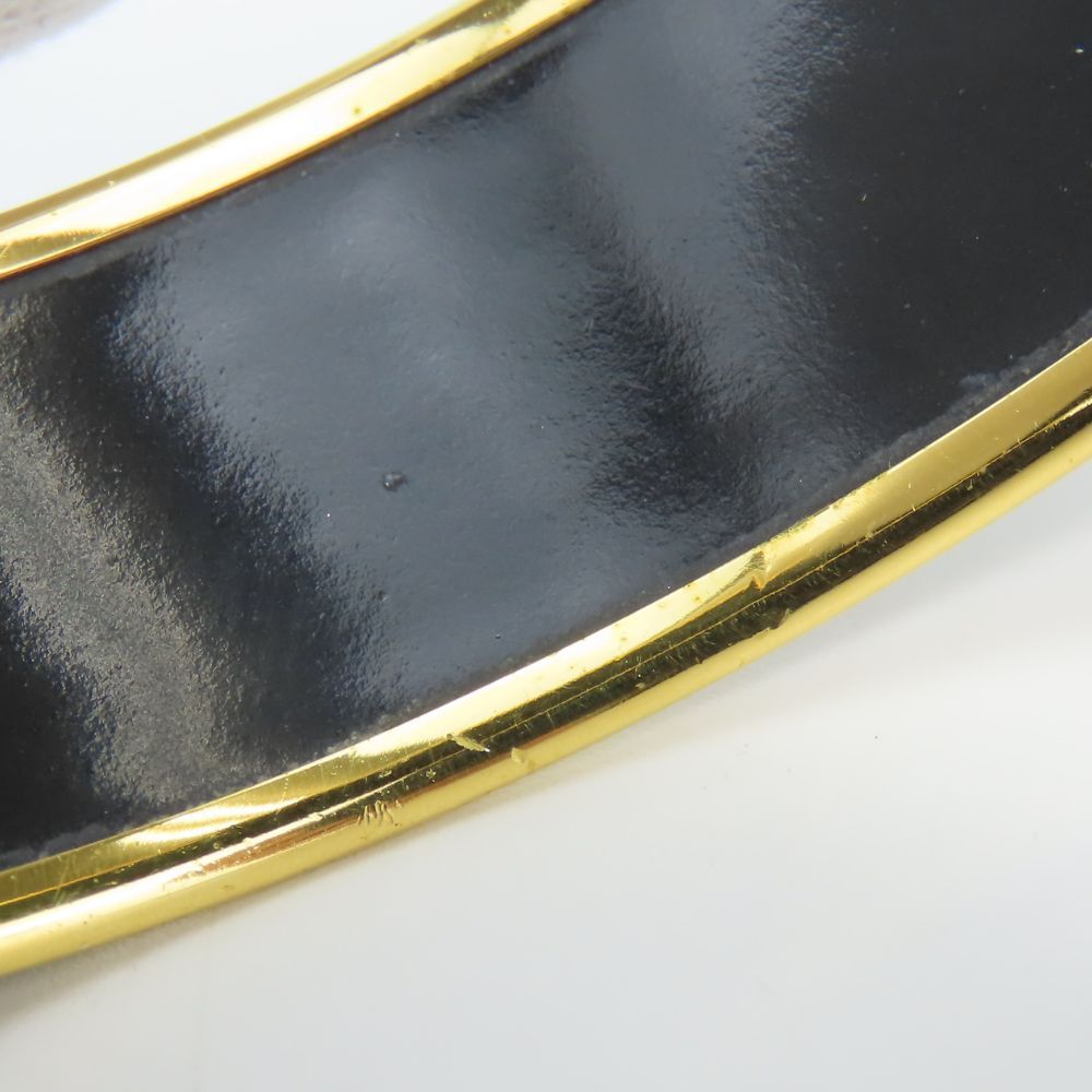 Hermes Bracelet Enamel GM Metal Blue Gold Multicolor Bangle Cloisonne — view 8