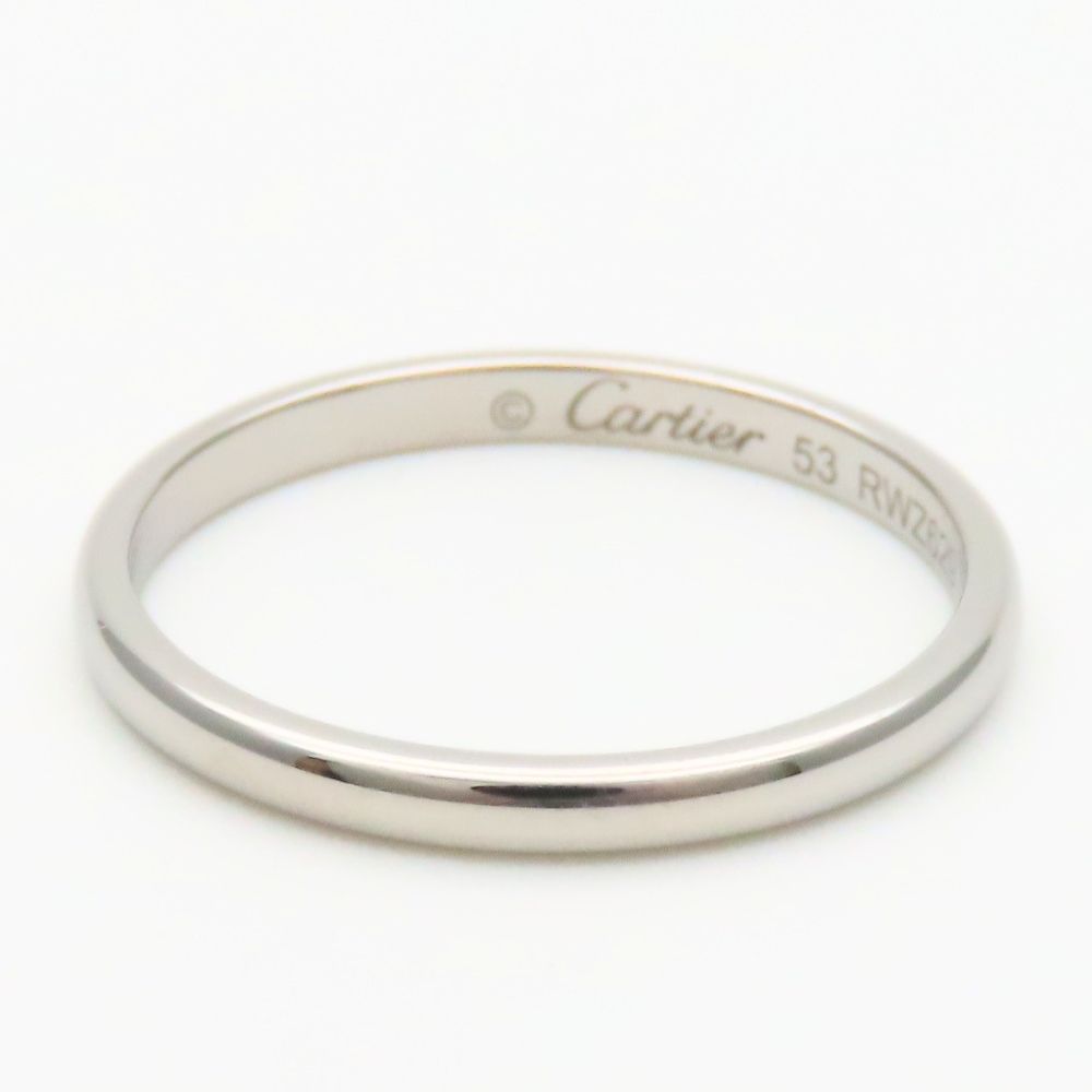 Cartier Ring Wedding 53 Platinum Simple — view 2